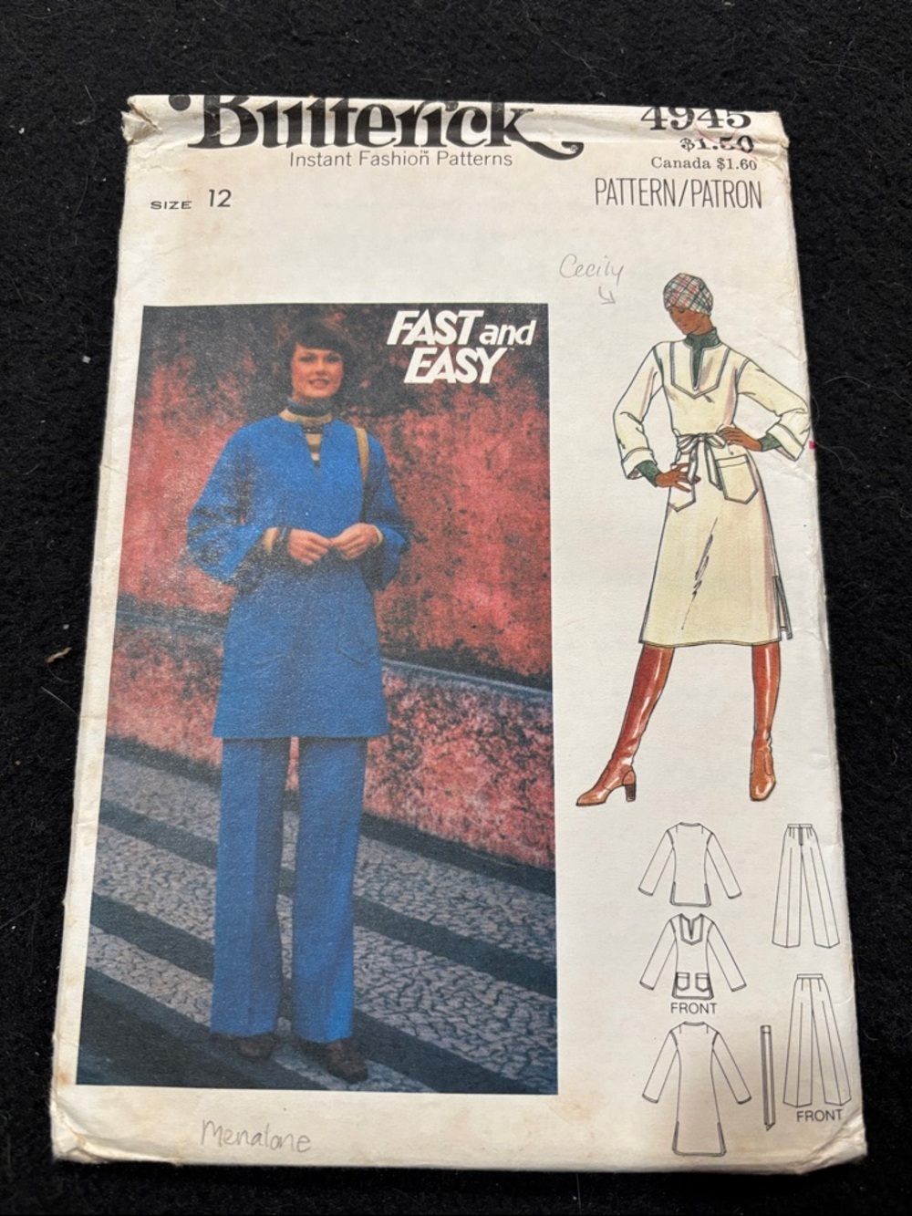 Butter Wide-Leg Pants and Tunic Pattern in Blue